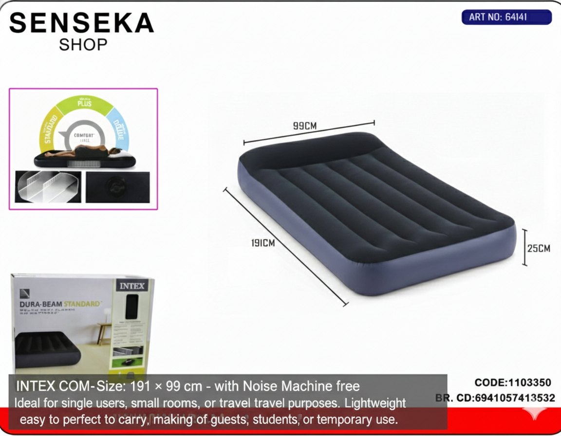 Intex Inflatable Air Bed – Standard & Premium Quality | Comfortable Sleep Anywhere